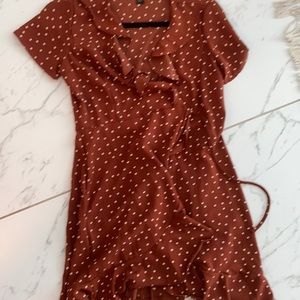 forever 21 polka dot wrap dress